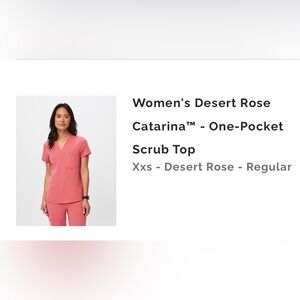 Figs Women's Scrub Top and Livingston SET in Desert Rose Pink